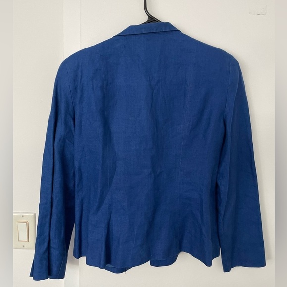 Christian Dior vintage linen cotton blend blazer jacket M - Picture 2 of 6